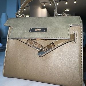 Francesca’s Olive Green Structured Small Women’s Handbag